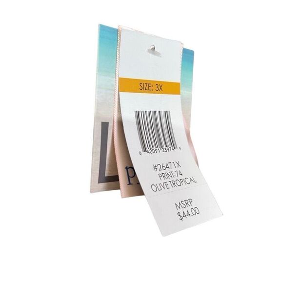 Per Se Linen Tropical Floral Shorts NWT 3X - Picture 5 of 6